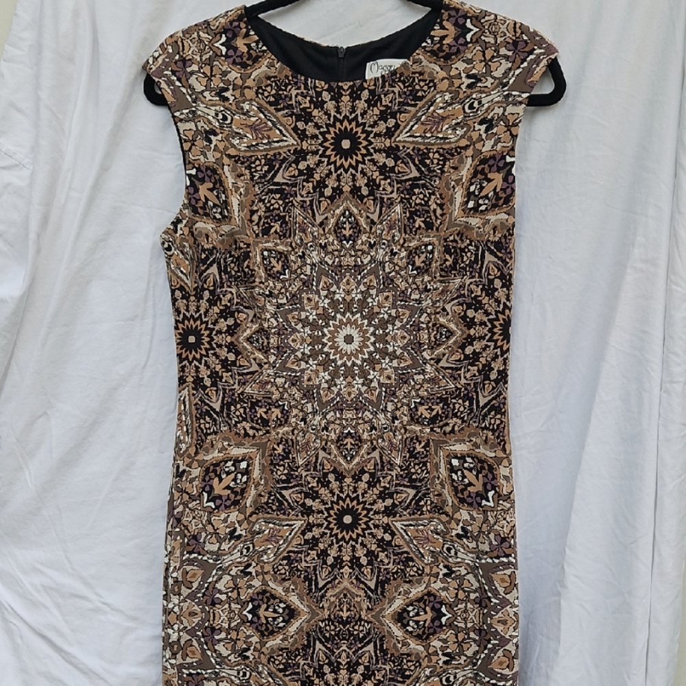 Boho Print Sheath Midi Dress
